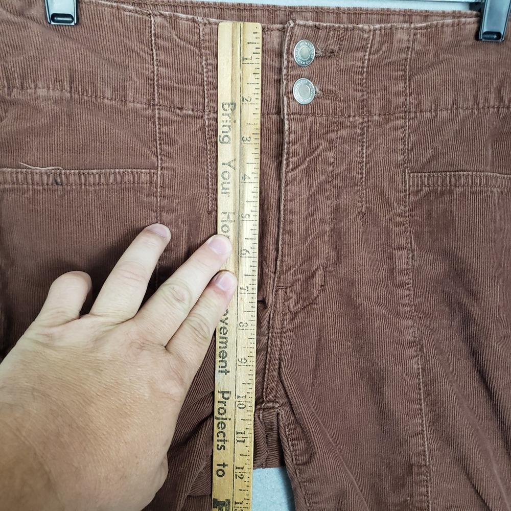 NOBO Corduroy Flare Pants Brown Dark Academia Y2K Preppy Old Money Ivy League 10 - Picture 5 of 12